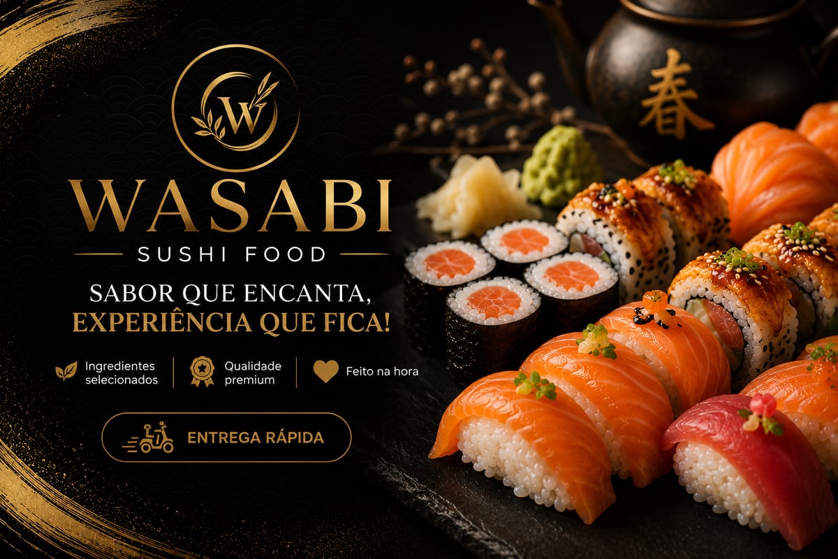 Wasabi Sushi Food — Sabor que encanta, experiência que fica